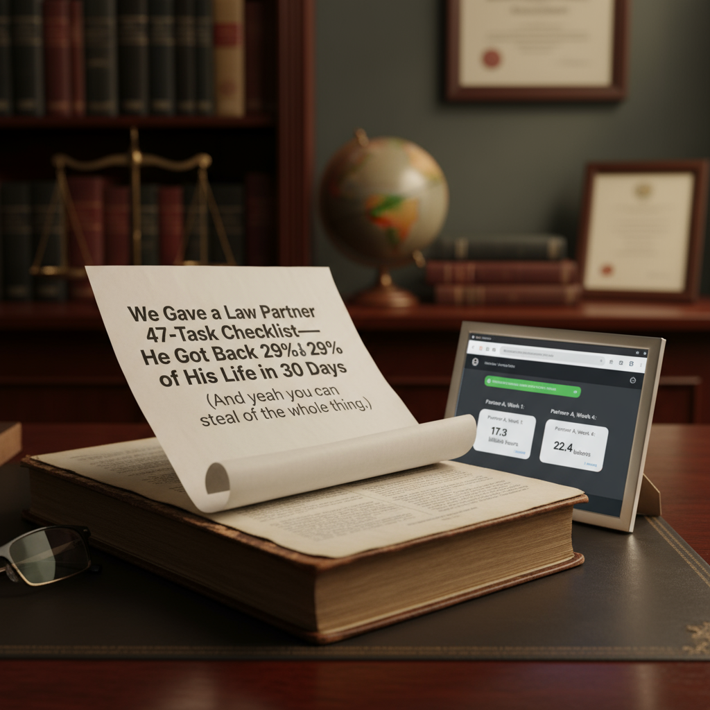 We Gave a Law Partner a 47-Task Checklist—He Got Back 29% of His Life in 30 Days